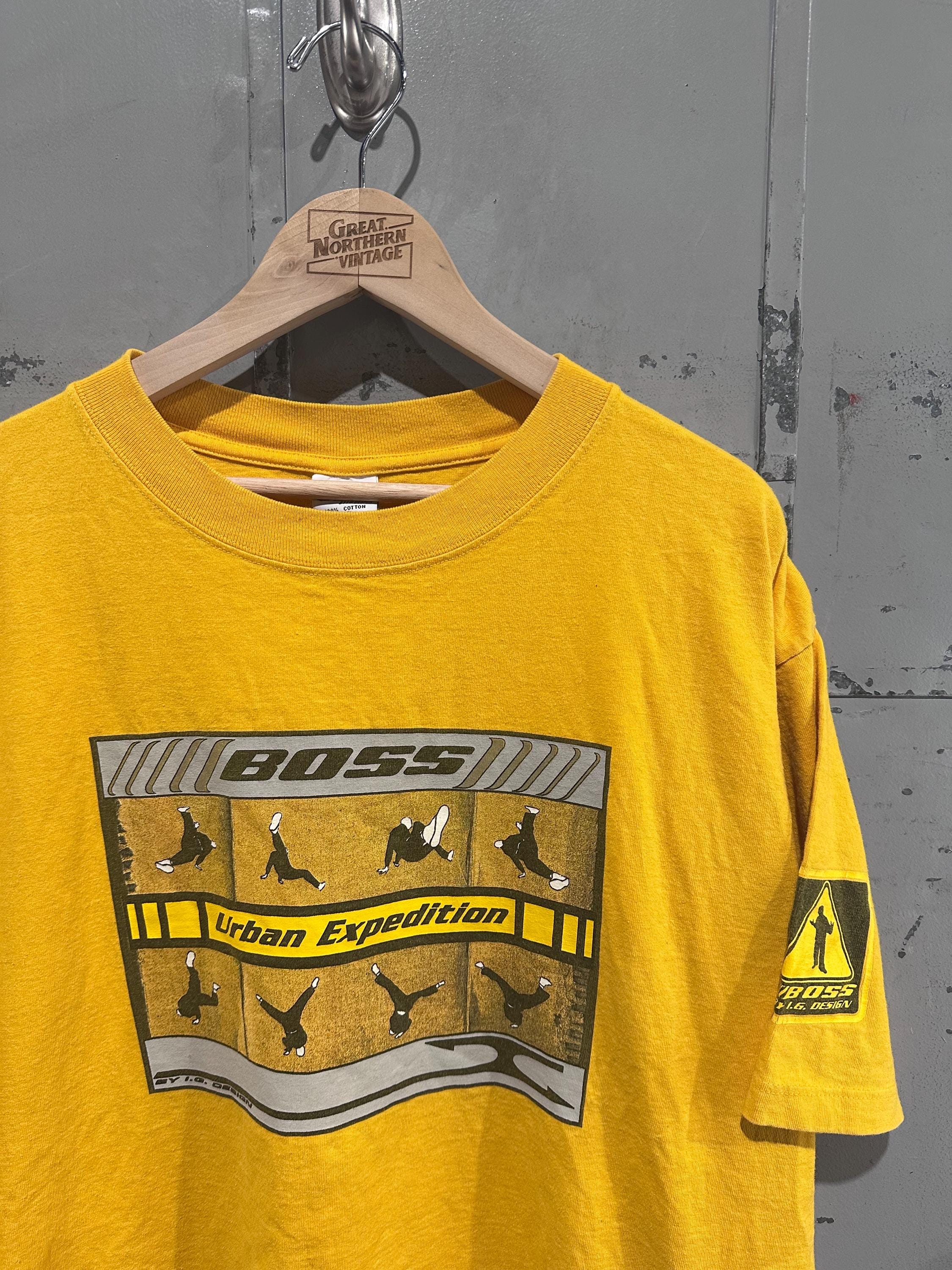 Vintage 90s Yellow Boss Jeans Hip Hop Urban Breakdancing Ultra