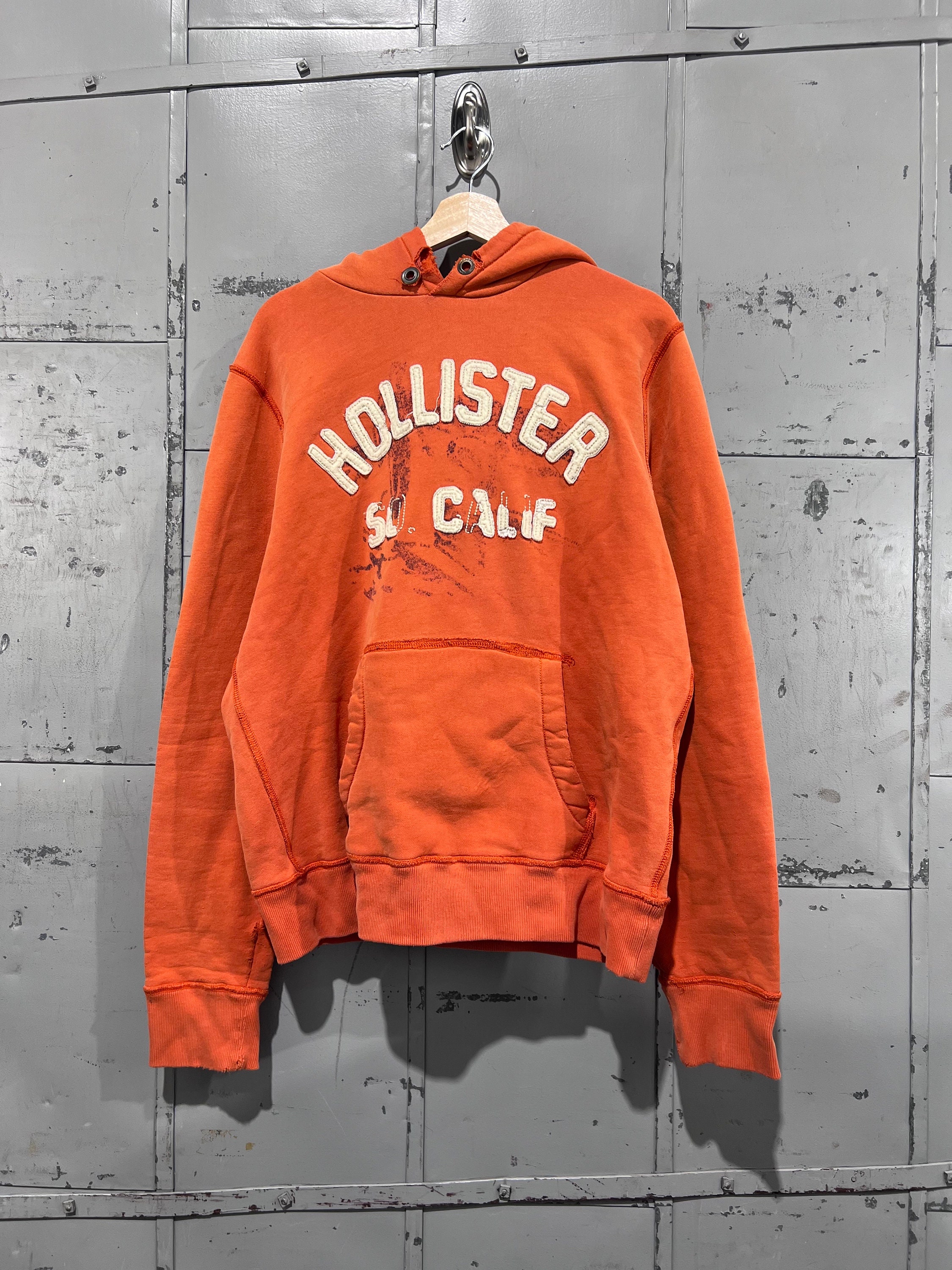 Hollister orange hoodie best sale
