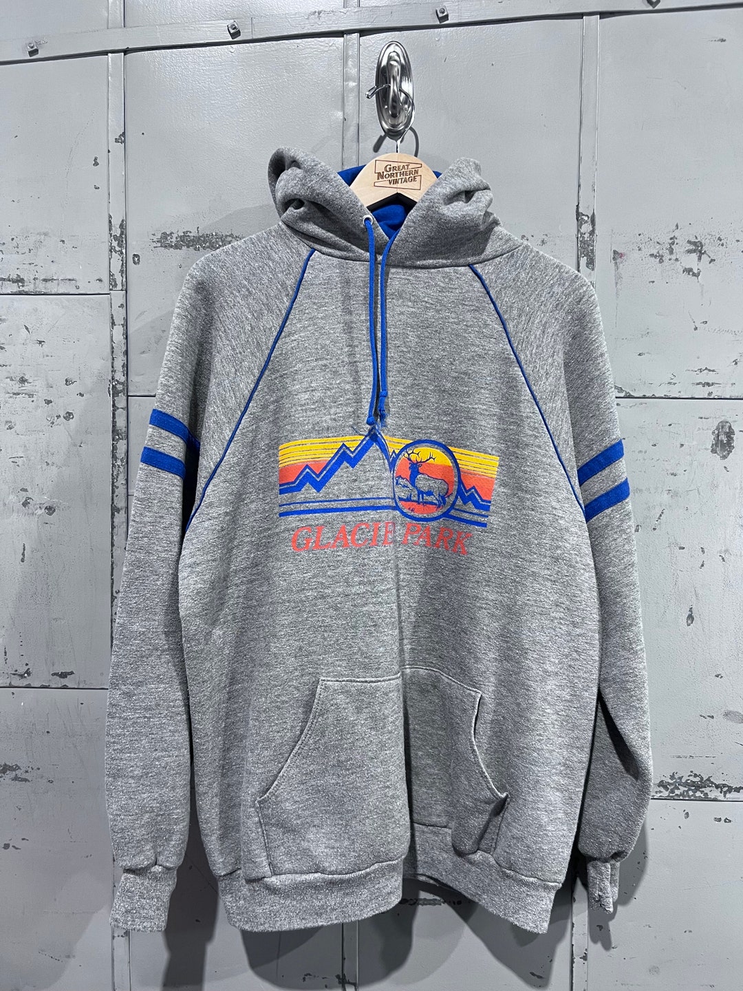 80s Jerzees Tag Glacier National Park Hoodie Unisex Size XL - Etsy