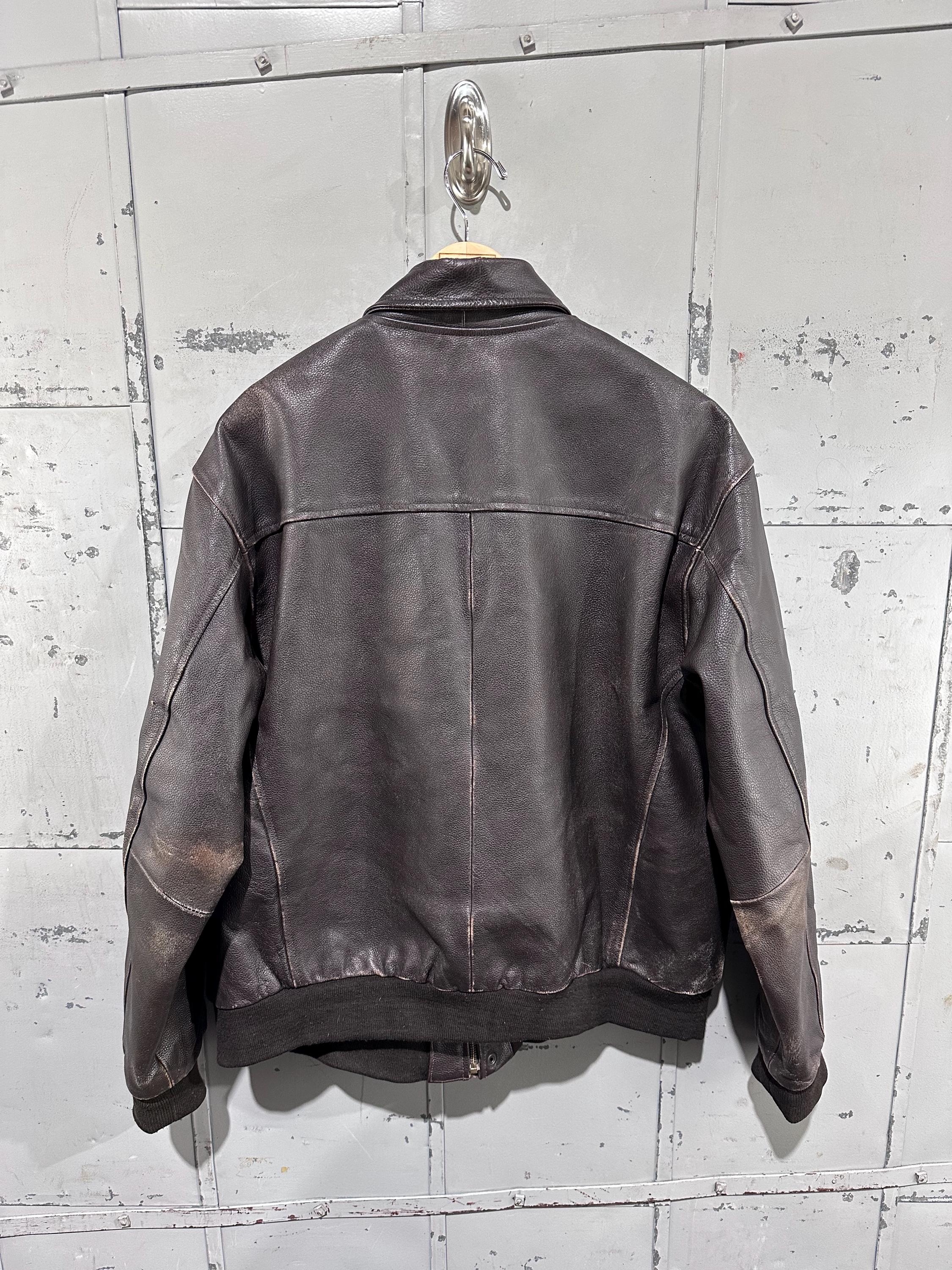 Vintage 90s Flyer's Leather Type A-2 Brown Cafe Style Bomber