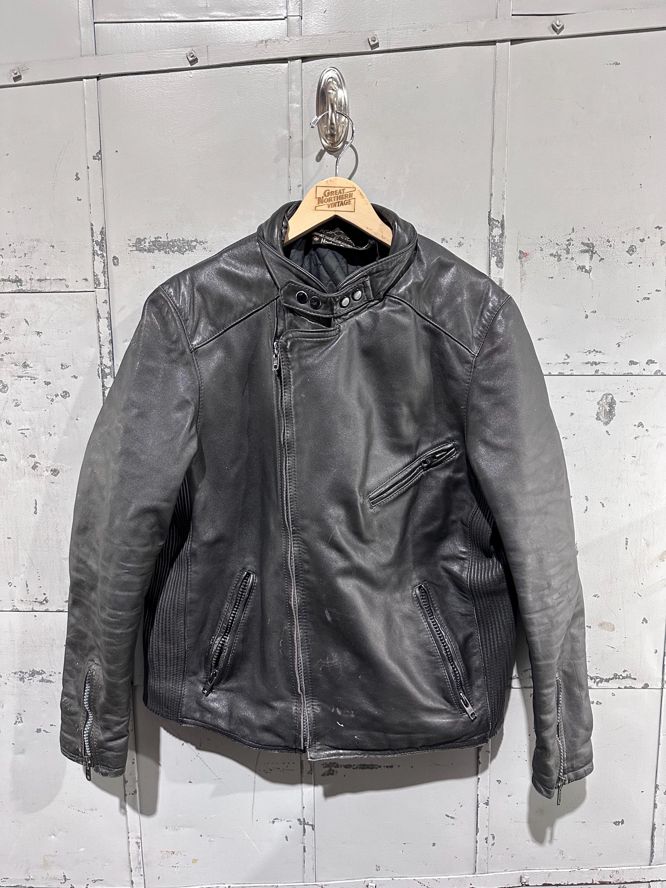 80s hookedvintage レザージャケット Vintage 80s AMF Harley Davidson Designed Genuine Leather Classic