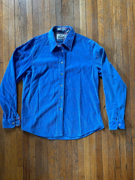 90’s Woolrich women's Baby Blue Corduroy Shirt