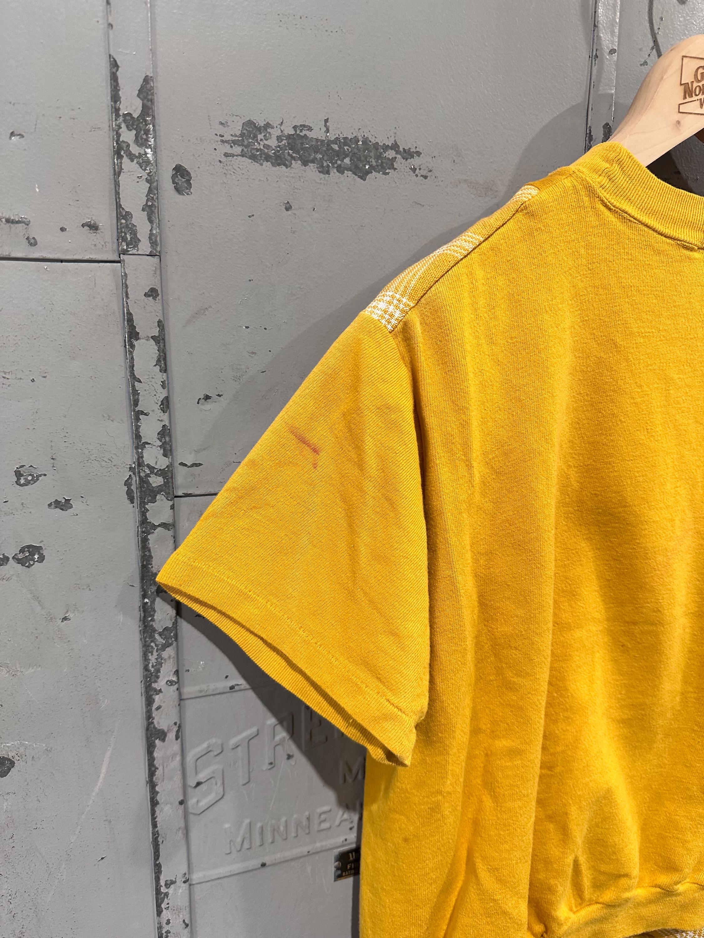 True Vintage 60s Campus Brand Yellow Plaid V Neck Preppy Cotton Blend ...