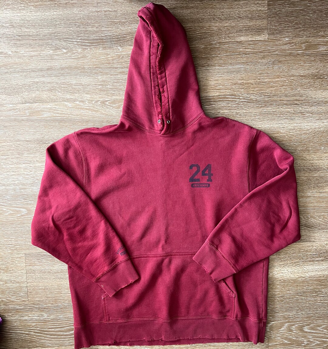 90s Abercrombie & Fitch Maroon Hoodie Mens XL College Etsy
