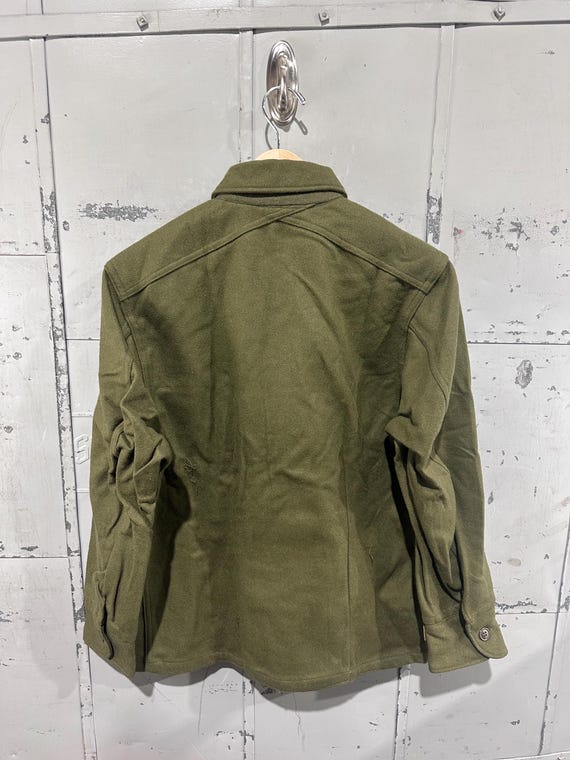 Vintage 1950s M51 Wool Field Shirt Korean War US Army OG 108 Olive