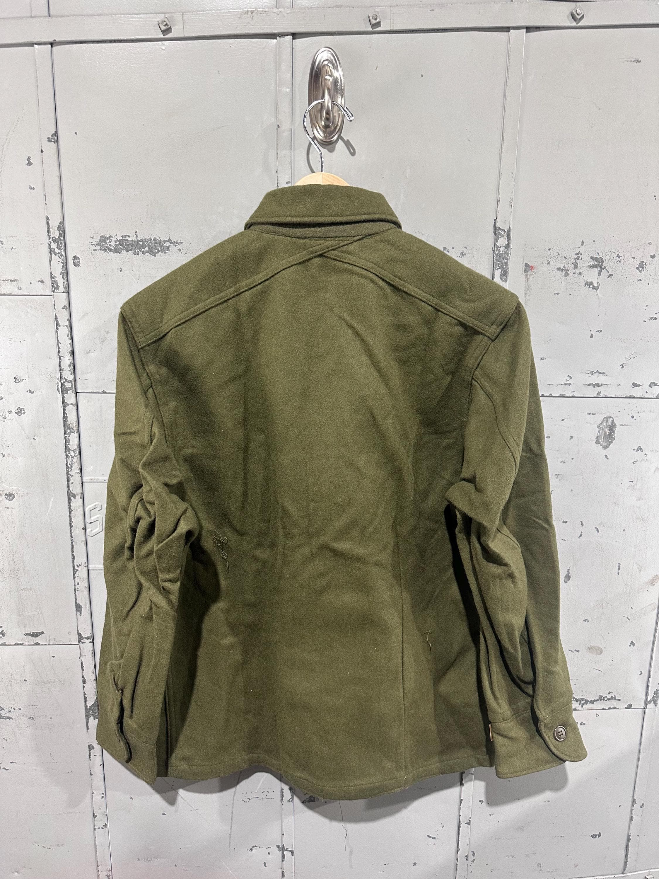 Vintage 1950s M51 Wool Field Shirt Korean War US Army OG 108 Olive