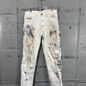 パンツ 90s Dickies Splashed White Painter 90s Dickies Straight Paint Splattered Painter Pants Workwear