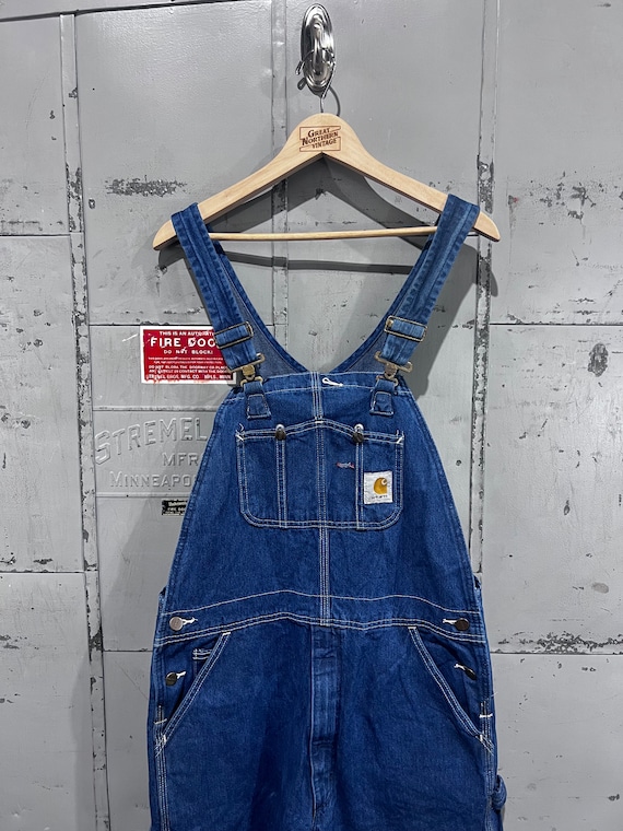 CARHARTT オーバーオール　34/34 90s Carhartt Blue Denim Bib Overalls 34 X 34 - Etsy
