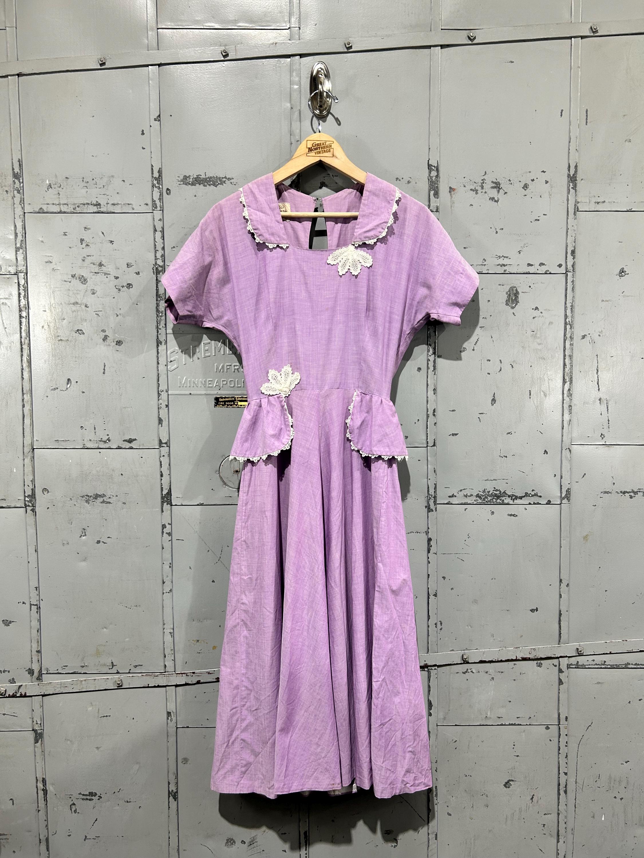 Lilac Peplum Dress - Etsy