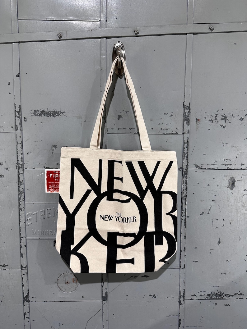 Vintage 90’s The New Yorker Magazine Artistic Essential Cotton Canvas Tote Bag image 1