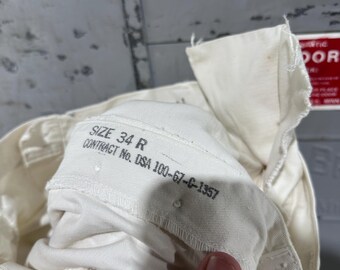 True Vintage 50s US Navy White Cotton Sailor's Bell Bottom Baggy