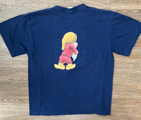 2000s Grumpy Snow White Navy T Shirt Xl Disney - image 4