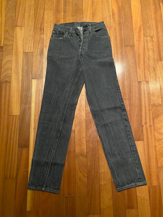 80’s black Levi’s 501 21501 jeans 26x30