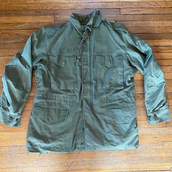 70's M65 Field Jacket OG 107 Vietnam War Fatigue US Army Olive Green