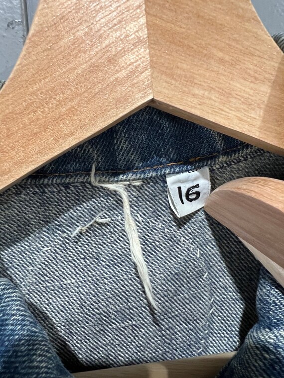 70s  size small medium selvedge Jean jacket  Dist… - image 6