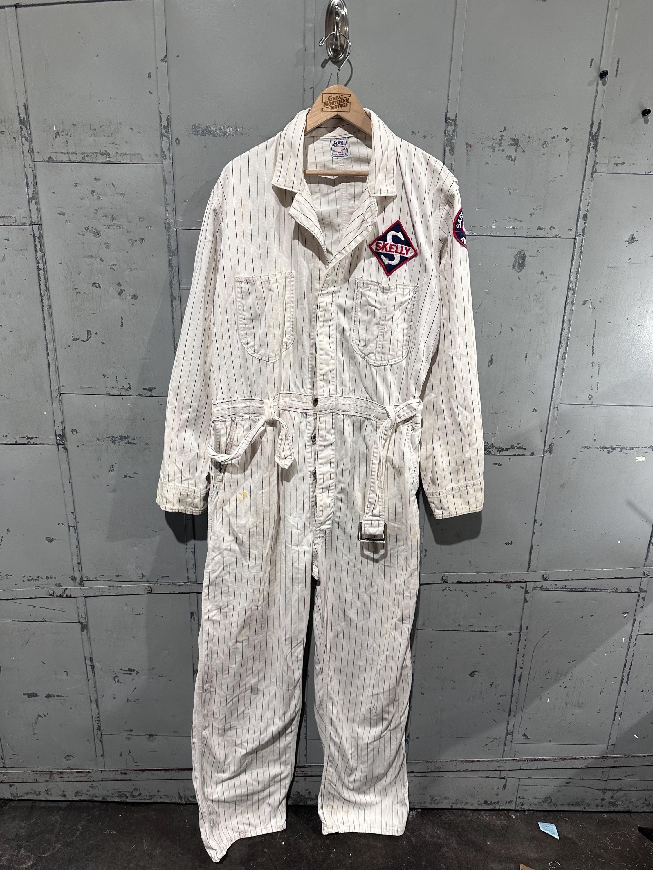 Lee Union Made ストライプカバーオール XL Lee Union Coveralls - Etsy