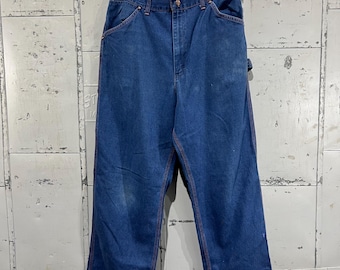 Vintage 1960s Penneys BIG MAC Denim Super Distressed Faded Work