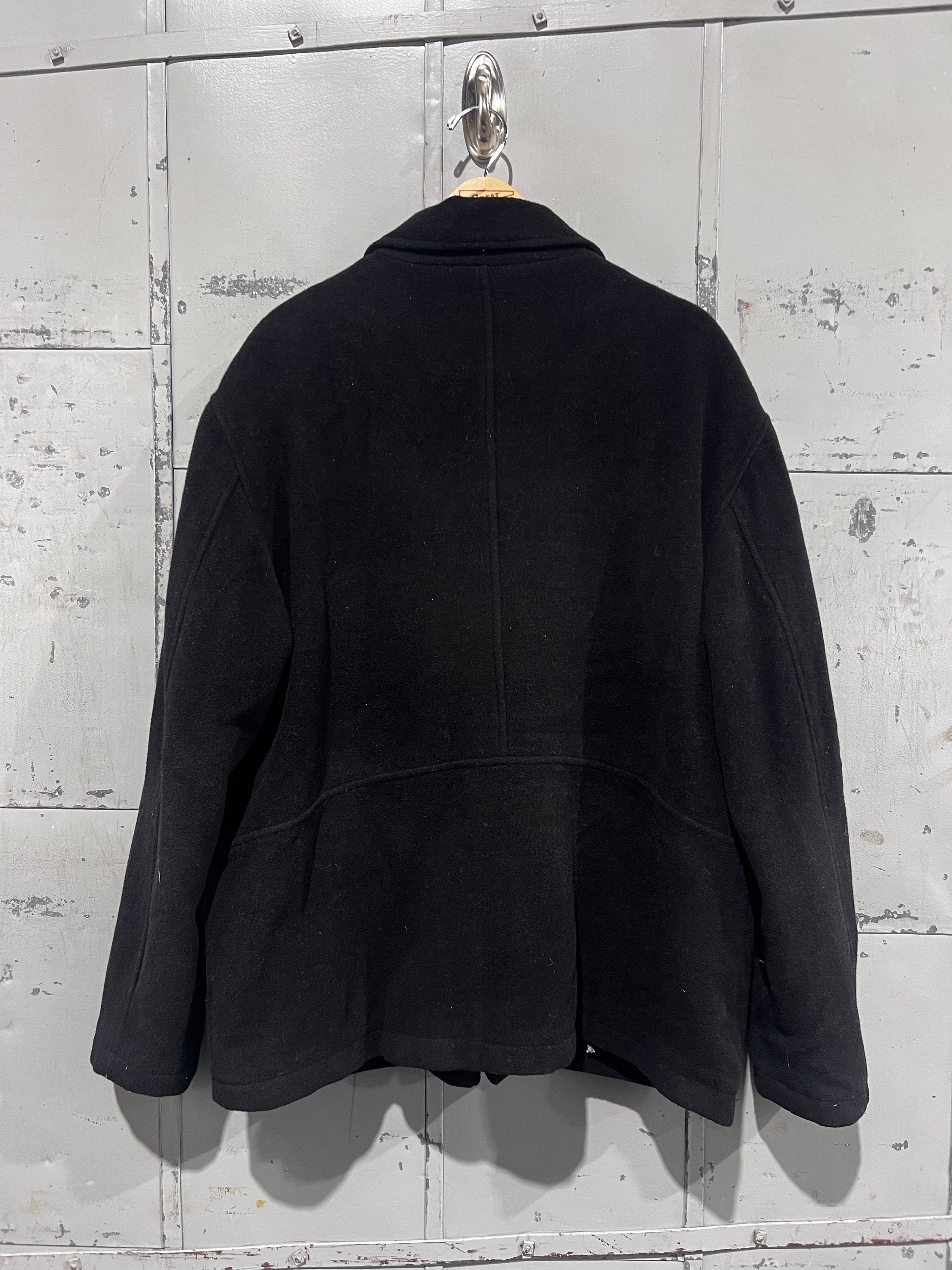 Vintage 2000s Black Columbia Bomber Wool Zip up Jacket Size Large