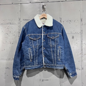 Levi’s trucker Sherpa jean jacket dark wash rancher western 80s
