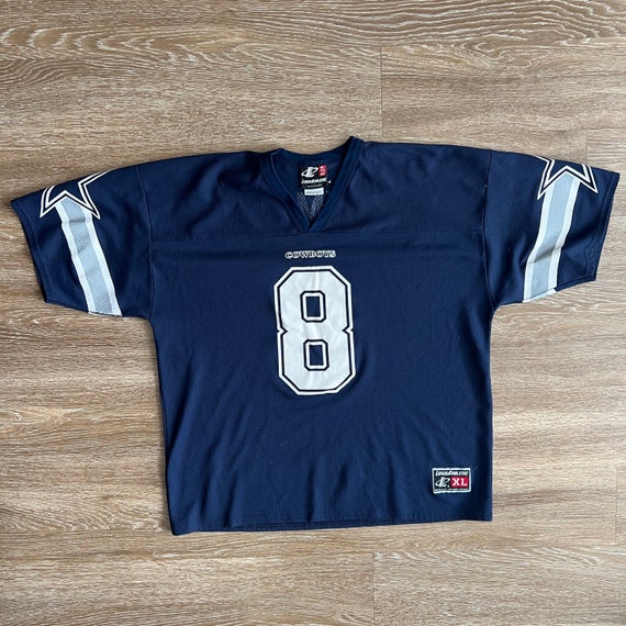 90s Dallas Cowboys Aikman #8 NFL Jersey t-shirt Extra Large