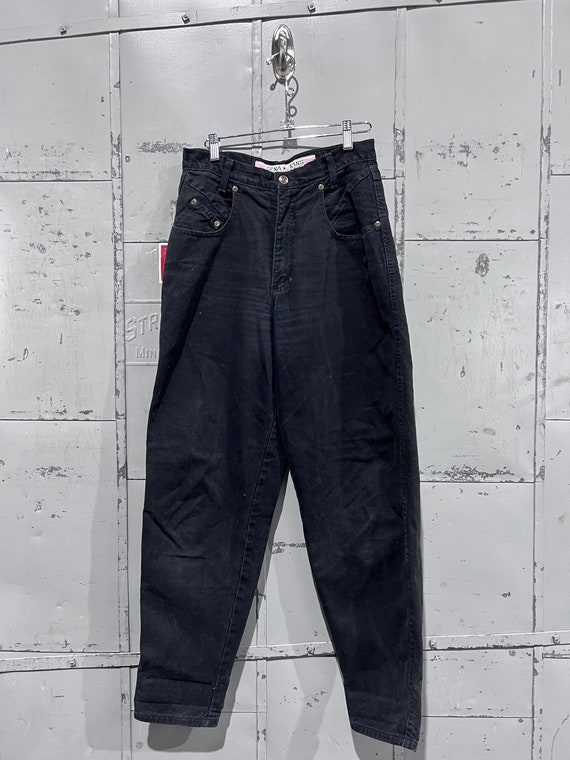 80’s,26x30 Zena Jeans black Denim High Waisted