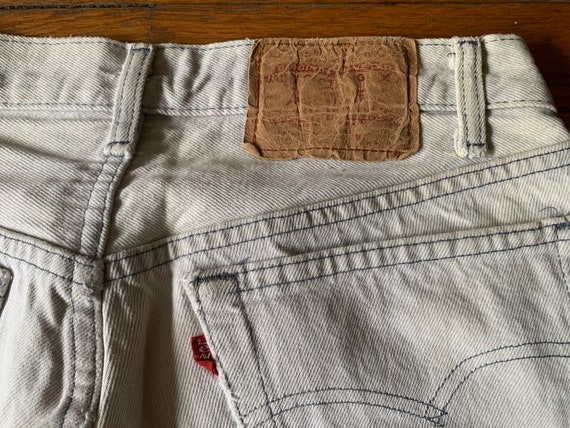 70s 31x31.5 Repaired Patched Levi’s 501 Faded Den… - image 7