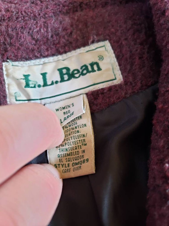90's LL Bean fleece jacket double breasted red ou… - image 5
