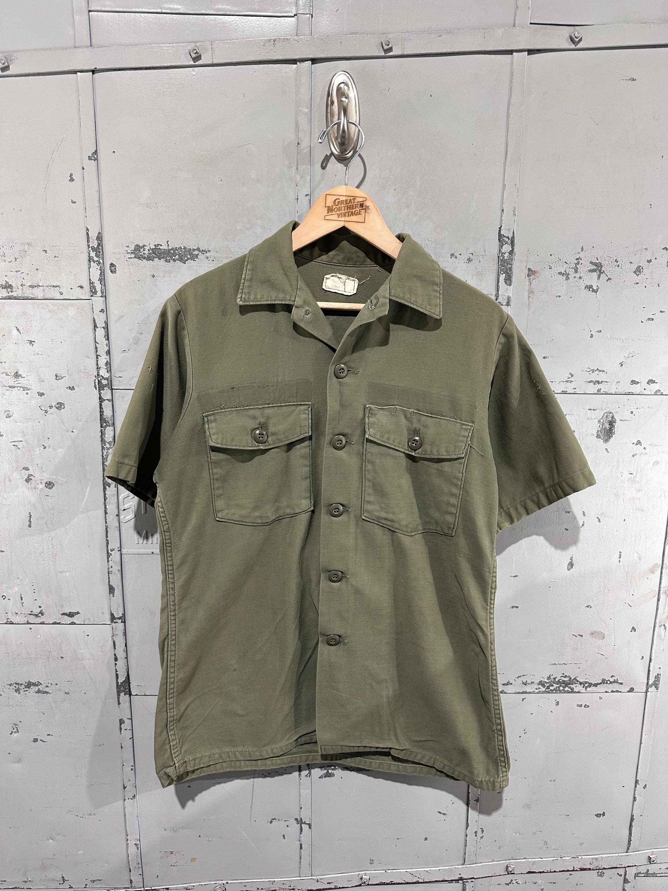 True Vintage Military USMC 70's OG-107 Fatigue Button up Shirt