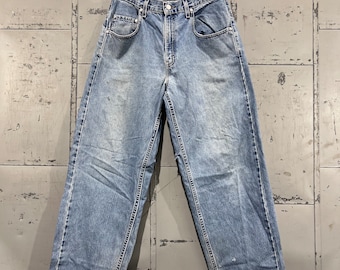 29 x 30 Jeans Levi's Silver Tab Distressed baggy délavage clair Jeans Jeans années 90