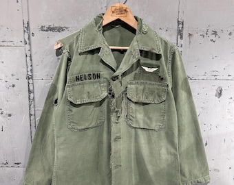 True Vintage Military USMC 70's OG-107 Fatigue Button up Shirt