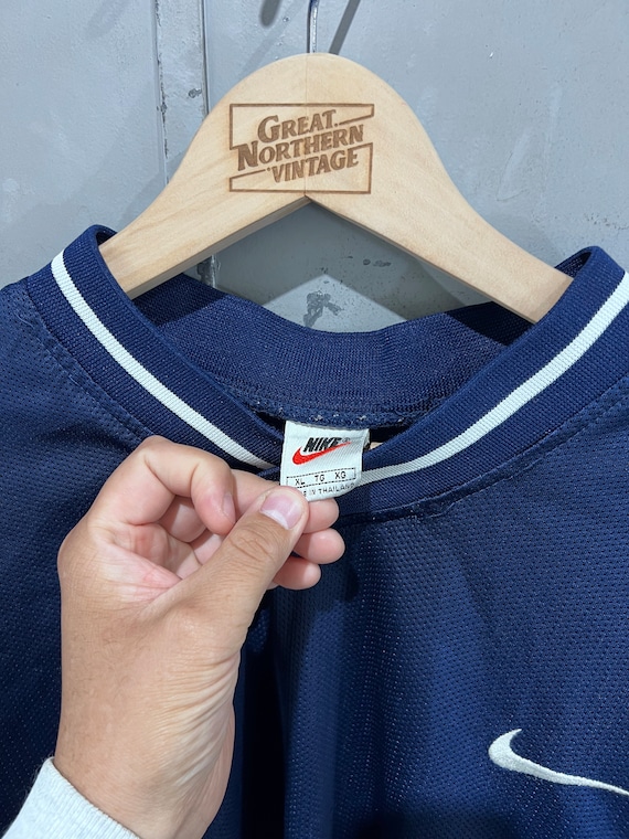 NIKE 90s SHIRT JERSEY NIKE FOOTBALL SOCCER sz XL MEN NAVY | eBay