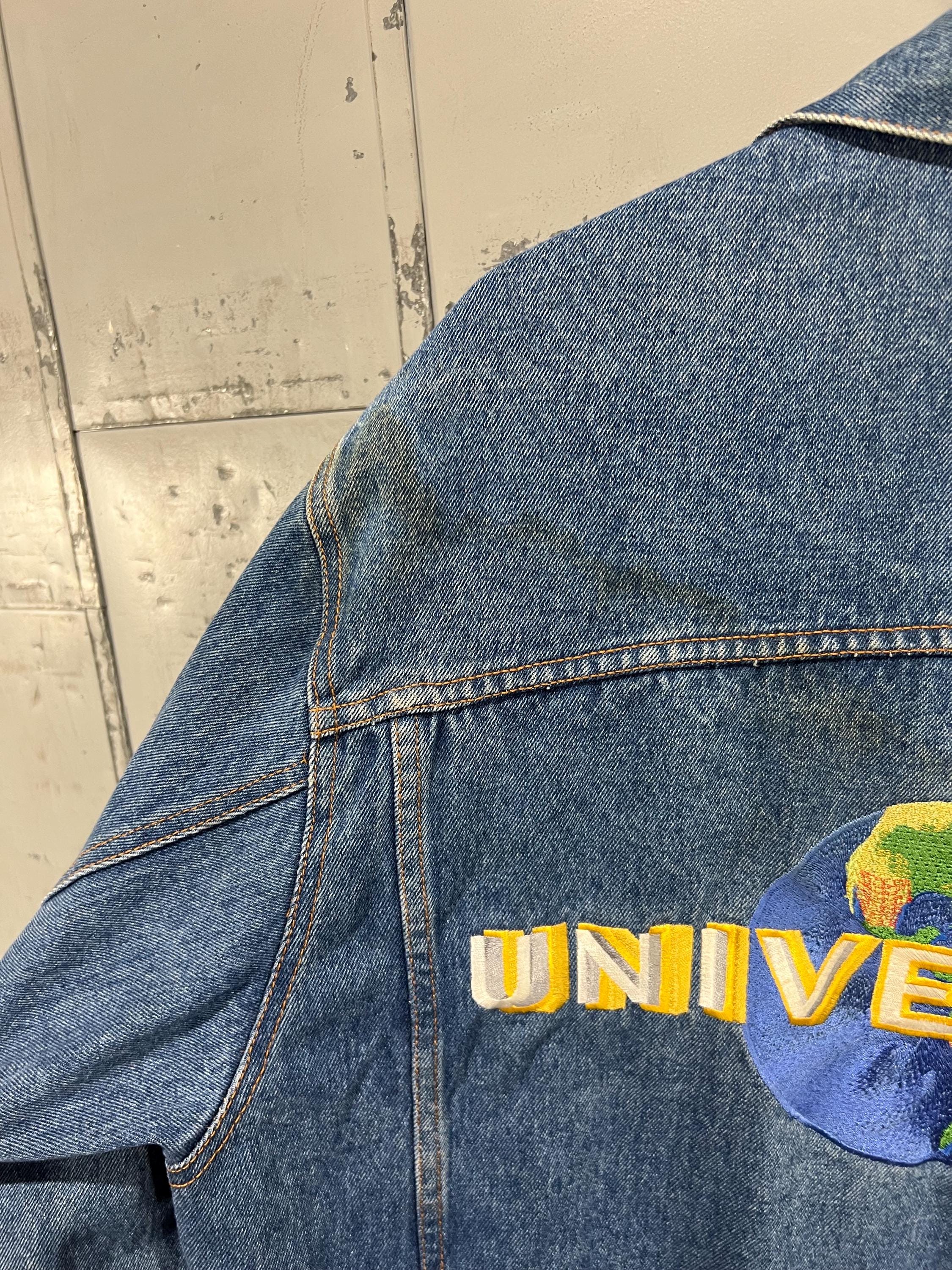 90s Universal Studios Embroidered Denim Jean Jacket Trucker