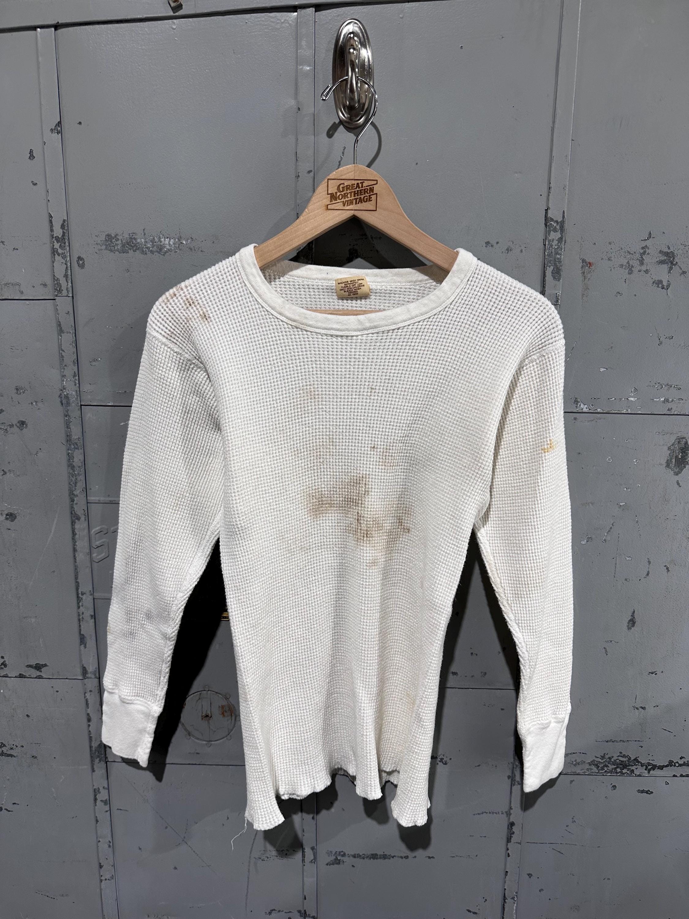 Vintage Waffle Knit Longsleeve - Etsy