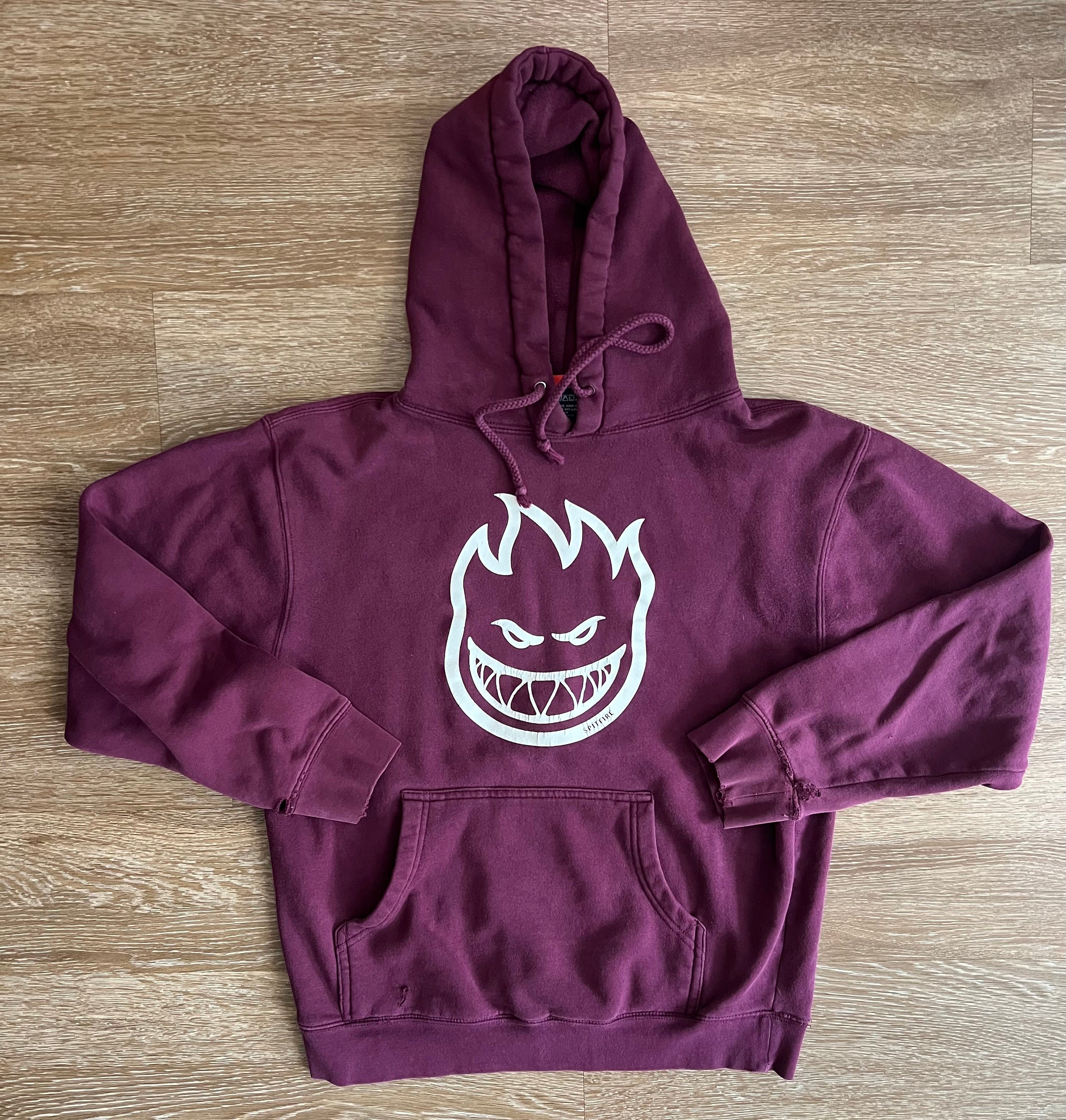 Vintage Maroon Spitfire Skateboard Hoodie Mens Small - Etsy