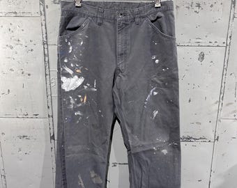 34 X 32 / Vintage Carhartt Double Knee Black Riveted Faded