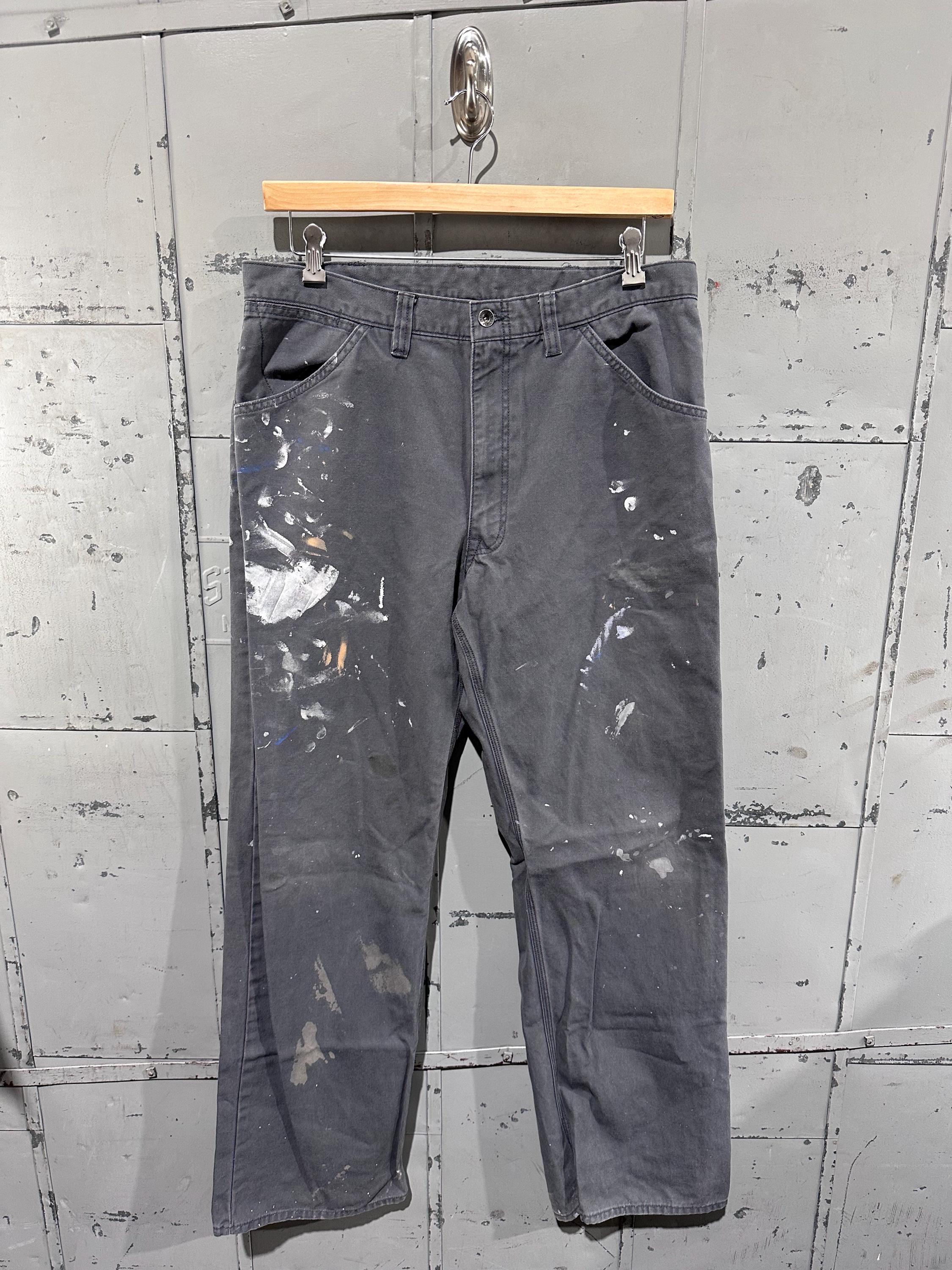 Vintage Gap Workwear Gray Utility Painter Paint Splattered