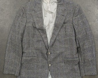 M 90’s Polo Ralph Lauren Houndstooth Blazer Jacket 1990s 1980s Medium Fancy UK British Twill Peaky Blinders Halloween