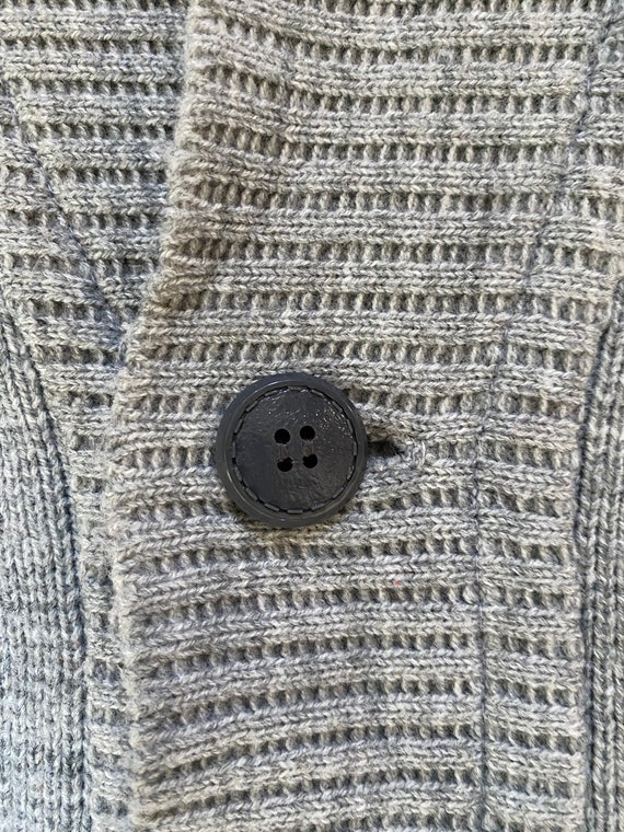 90's J.Blair Grey Shawl Collar Style Cardigan- Me… - image 4