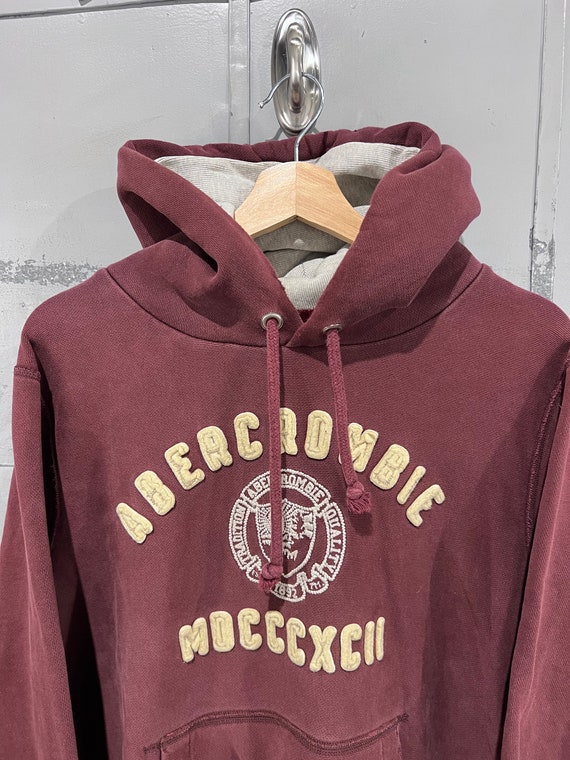 Abercrombie red hoodie clearance