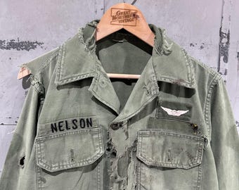 True Vintage 70s Thrashed Zombie Costume Military USMC OG-107