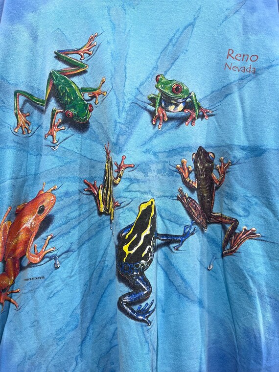 Size xxl  1990s tie dye frog shirt Reno Nevada  g… - image 2