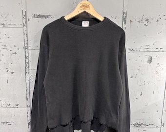 Maglia termica a maniche lunghe Tru-Fit stile vintage anni '90, effetto smoky sbiadito, in tessuto waffle, taglia M