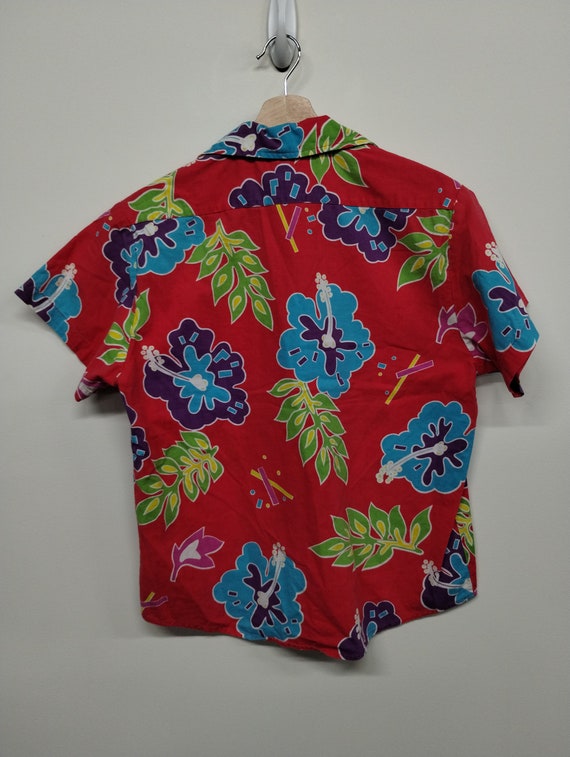 S  90’s EJ's Aloha Floral Shirt S Cotton 1990s 19… - image 2