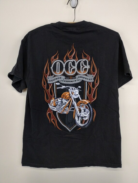 M 90s Orange County Choppers OCC Flame Logo Motor… - image 1