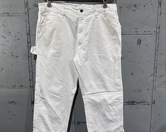 1990s Dickies Carpenter Painter off White Pants, Vintage Work