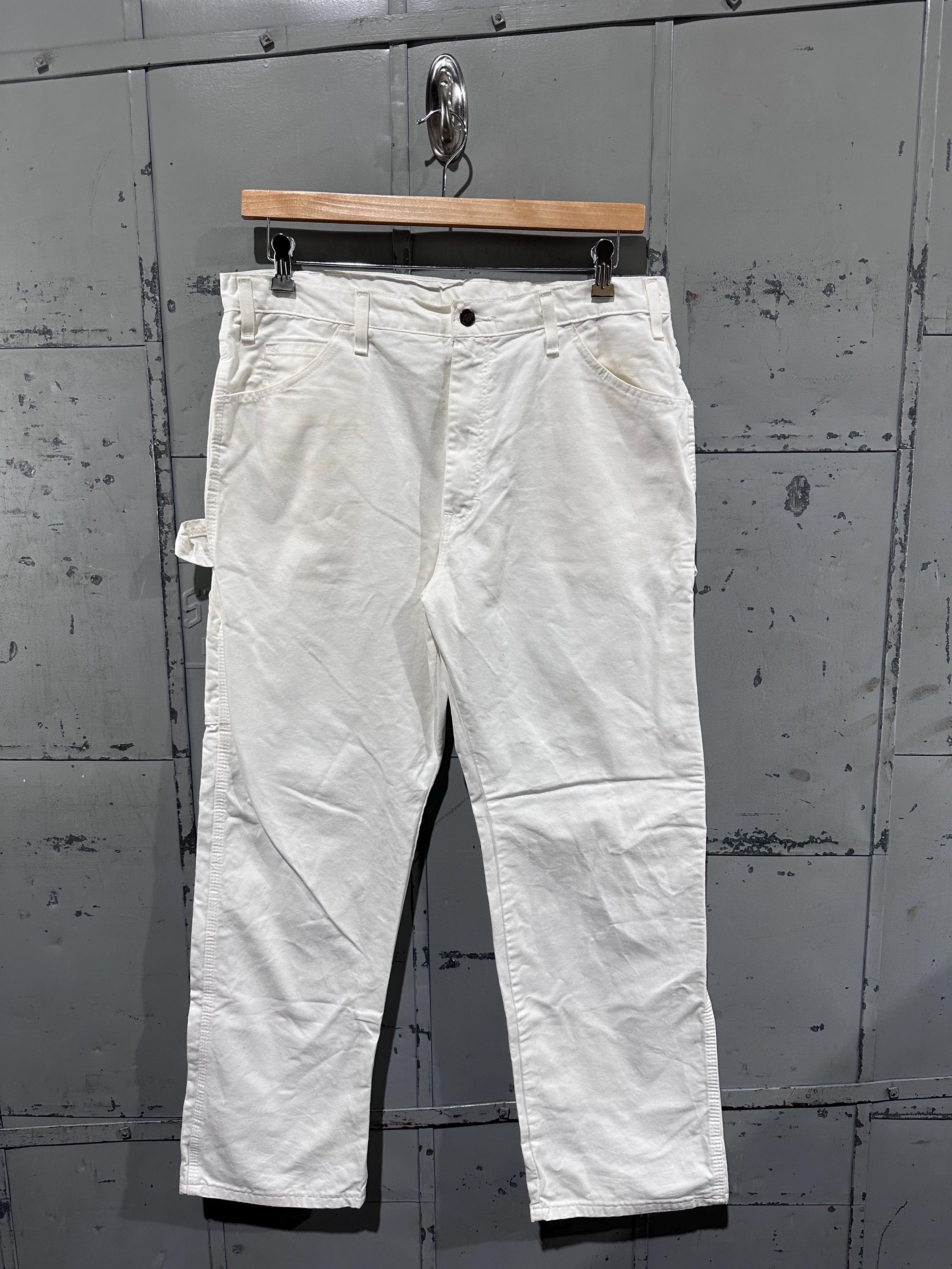 Vintage 90s Dickies White Utility Workwear Carpenter Cotton Canvas