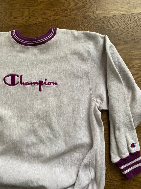 Champion sweater cheap light pink 90s