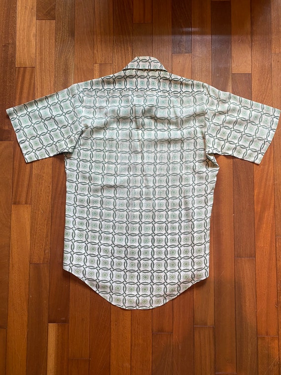 70’s towncraft atomic print poly shirt - image 2