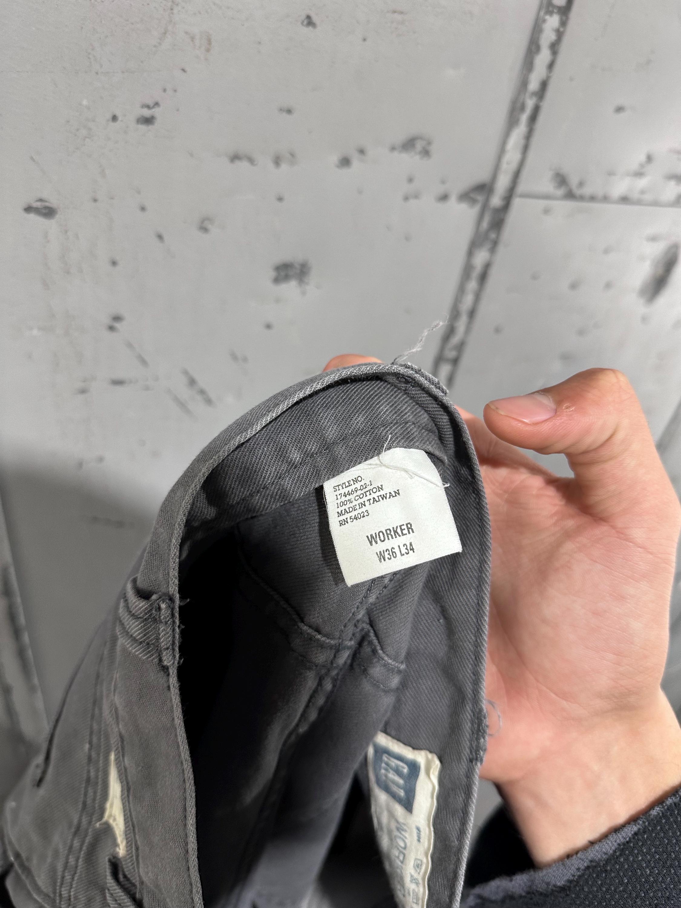 Vintage Gap Workwear Gray Utility Painter Paint Splattered Cotton