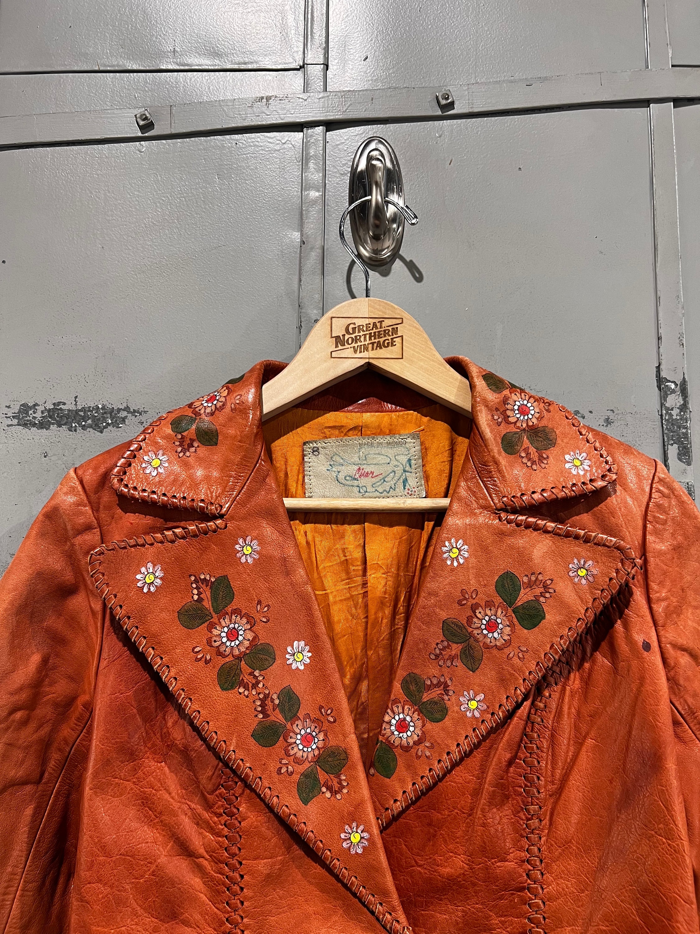 60s french vintage \"八の字\" leather jacket 60s Centreproof Biker Leather Jacket Lighting Zip Size S | eBay